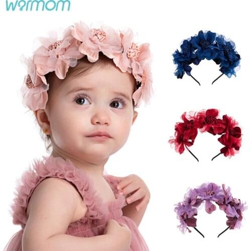 Warmom Cute Children Hairpin Flower Hair Clips for Girls Kids Hair Accessories Baby Princess Headdress Hair Ornament Barrettes