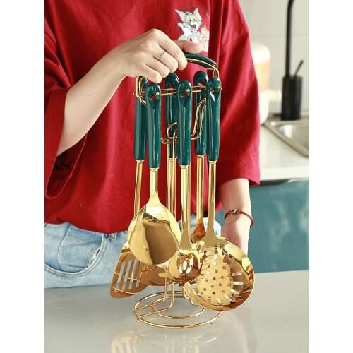 High-End Spatula Suit 7-Piece Set Kitchenware Full Set Spoon Shovel Spoon Stainless Steel Kitchen Utensils