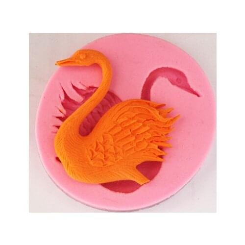 New Silicone Swan Fondant Cake Bakeware Decorating Mold