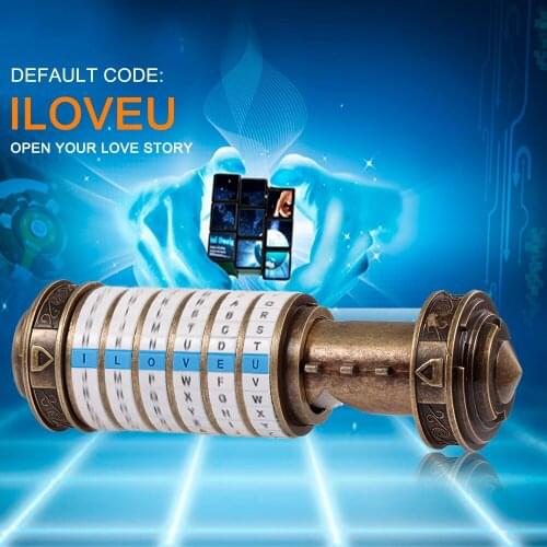 NEW Leonardo da Vinci Code Toy Metal Cryptex Locks Wedding Gifts Ring Valentines Day Gift Letter Password Escape Chamber Props
