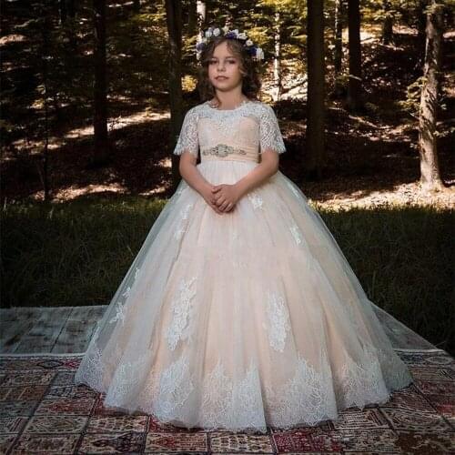 Flower Girls Dresses Kids Pageant Party Dance Wedding Birthday Ball Gown Princess Girl Dresses For Wedding