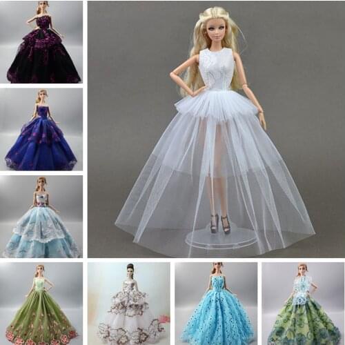 Fashion Princess Dresses for Barbie Doll Clothes Outfits Wedding Party Gown Dancing Vestido 1/6 BJD Accessories Kids Toys Gifts