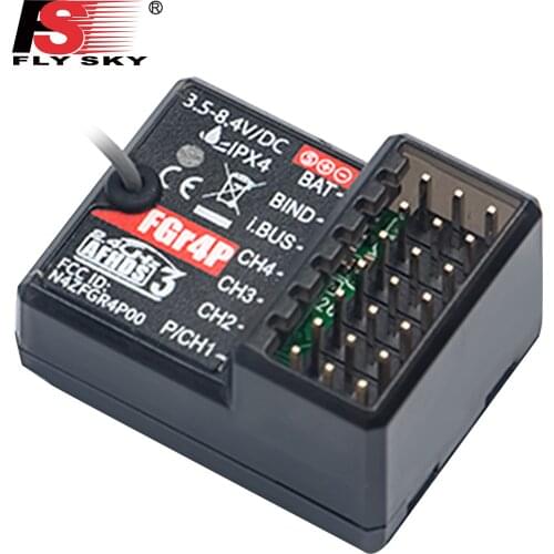 FlySky FGR4P 2.4GHz 4CH AFHDS 3 RC Receiver PWM/PPM/I.bus/S.bus Output for FSG4P Transmitter RC Car Boat RC accessories