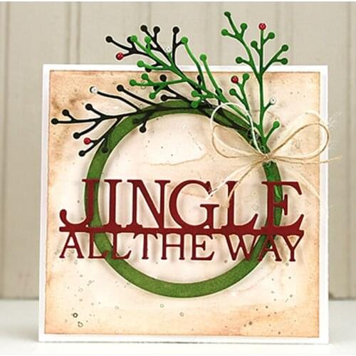 Sentence JINGLE ALL THE WAY Metal Cutting Dies Stencils For DIY Scrapbooking Album Paper Cards Crafts Decor Embossing 2018 New