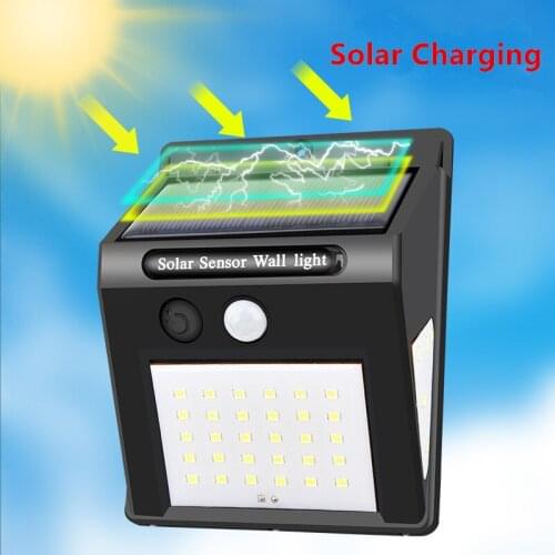 Solar induction wall lamp 20/40 LED garden light Home outdoor waterproof solar wall light road lighting human body induction