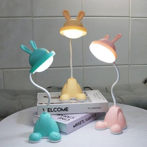 LED Desk Lamp, Rechargeable Desk Lamp with USB Charging Port & Phone Stand, Flexible Hose, Mini Cute Lamp for College Dorm