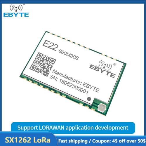 SX1262 LoRa 868MHz Wireless Module 30dBm Long Range 12km IPEX Antenna SPI Interface Low Power Consumption EBYTE