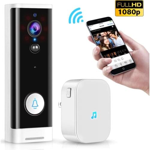 1080P HD WiFi Video Doorbell Waterproof Wireless Smart Camera Door Bell Night Vision Tuya APP Control Smart Home Security Camera
