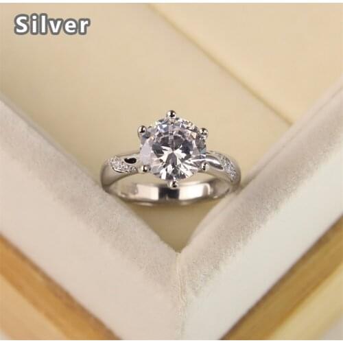 Ms best-selling Europe and the United States 925 sterling silver fashion flower ring octopus rose zircon crystal jewelry gifts