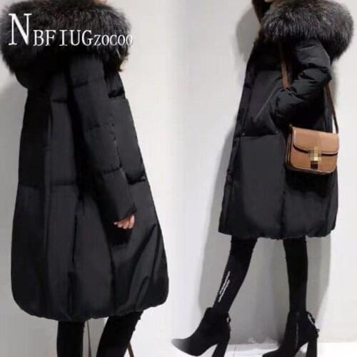 Winter Jacket Women Long Padded Parka Female Black Parkas Womens Clothing