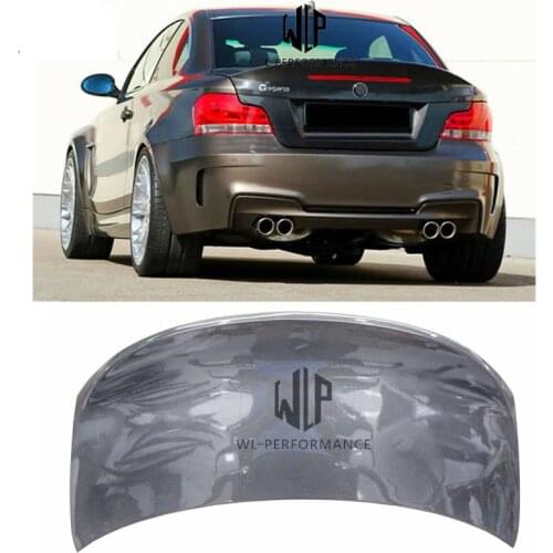 1M E82 1 Series High Quality Carbon Fiber Auto Car Rear Trunk Hood Aprons Engine Hood For BMW E82 1M Car Body Kit 2014-2010