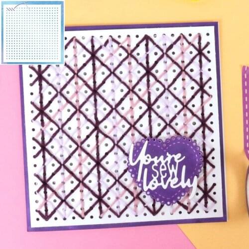 127*127mm Stitch It Collection Square Frame Metal Cutting Dies for DIY Scrapbooking 2021 New Craft Paper Cards Making Template
