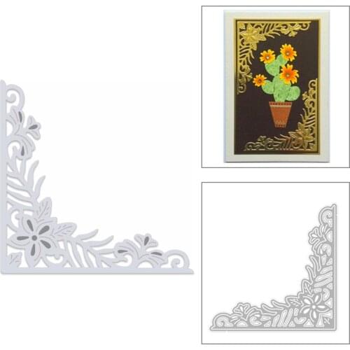 2020 New Corner Metal Cutting Dies Leaves and Flowers Die Paper Cut Scrapbooking For Crafts Greeting Card Making No Stamps Sets