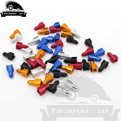 4 Pcs Bullet Bicycle Car Air Tire Wheel Wheel Chrome Rod Valve Cap Cap Dust Cover Universal for BMW Mercedes Honda Hyundai VW