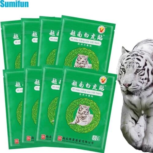 48Pcs White Tiger Patch for Joint Shoulder Rheumatism Pain Herbal Medical Plasters Capsicum Patch Pain Relief Stickers