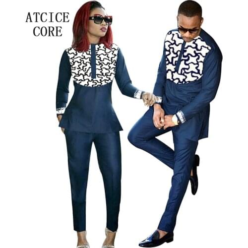 African clothing Husband and wife wear african bazin riche embroidery dashiki free shipping african clothes