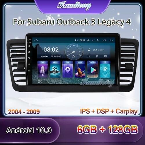 Kaudiony 9" Android 10.0 Car Radio For Subaru Outback 3 Legacy 4 Car Dvd Multimedia Player Auto GPS Navigation Carplay Stereo 4G