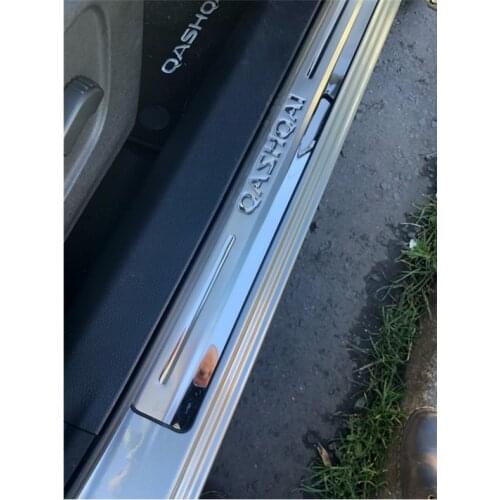 Car Accessories For Nissan Qashqai Door Sill J11 Scuff Plate Stainless Steel Door Sills Pedal Car Styling Sticker 2015 2017 2019