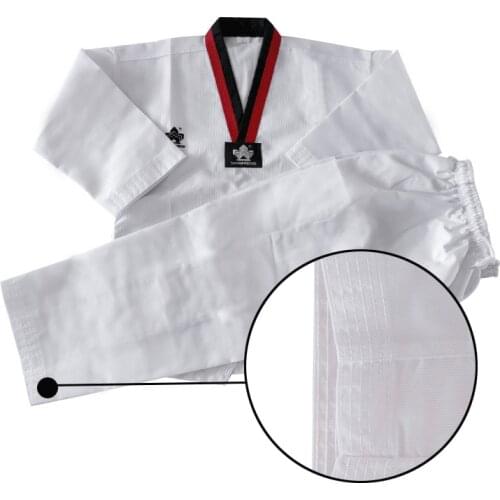 White Taekwondo Uniforms WTF Karate Judo Taekwondo Dobok Clothes Children Adult Unisex Long Sleeve TKD Clothing