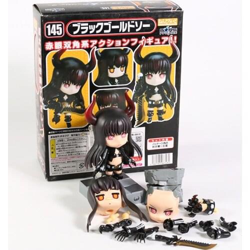 Black Rock Shooter Black Gold Saw 145 Action Figurine PVC Cute Toys Model Doll Brinquedos
