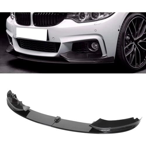 Side Splitter Lip Carbon Fiber Style Front Lower Bumper Splitter Lip Fit for 4 Series F32/F33/F36/M Sport 2014‑2020