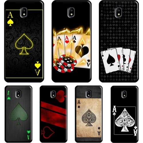 Ace of Spades Poker For Samsung Galaxy J3 J5 J7 2016 A3 A5 2017 A6 A8 J4 J6 Plus J8 J2 Core 2018 Phone Cover