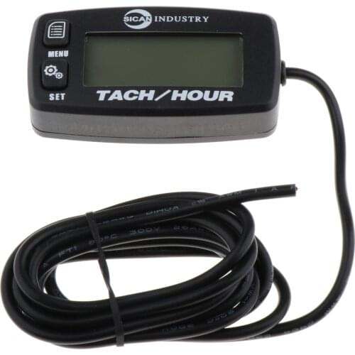 Backlit Digital Tach Tachometer Hour Meter fits for 2 or 4 Stroke Gasoline Engine ATV Boat Bike UTV