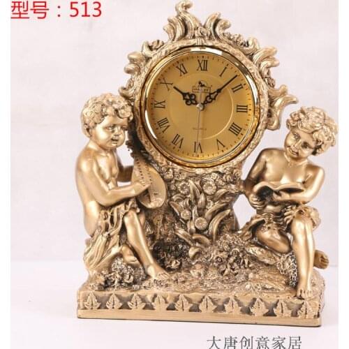 European style retro living room pendulum living room clocks fashionable silent art clocks craft table clocks European style clo