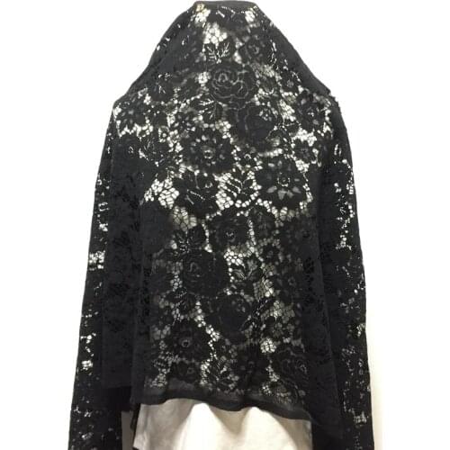 GLace 1pcs/Lot 1.5*1.5M Black Lace Fabric eyelash mesh Fabric for DIY Wedding dress accessories curtain lace decoration TX486