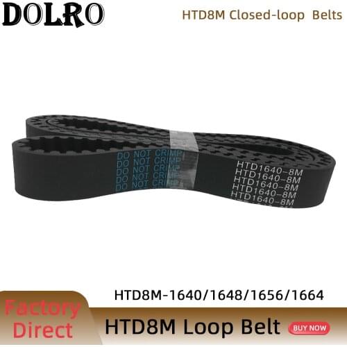 HTD 8M synchronous belt C=1640/1648/1656/1664width 15/20/25/30/40/50mm Teeth 194 195 197 198 HTD8M Timing Belt1512-8M 1520-8M
