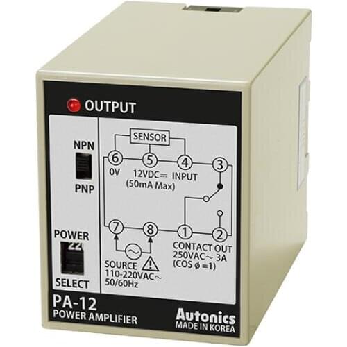 PA-12 Controller, Sensor, NPN & PNP Input, SPDT NO/NC Output, 110 & 220 VAC