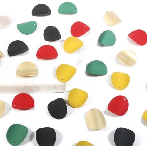 Hot Sale 4pcs/lot 16x20mm Simple Hollow Metal Round Pendant Earrings for Women Geometric Circle Dangle Earring Jewelry Wholesale