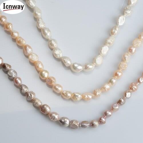 Natural AA baroque white pink lavender Freshwater Pearl 8-9mm 15inches DIY necklace bracelet earring FreeShipping Wholesale