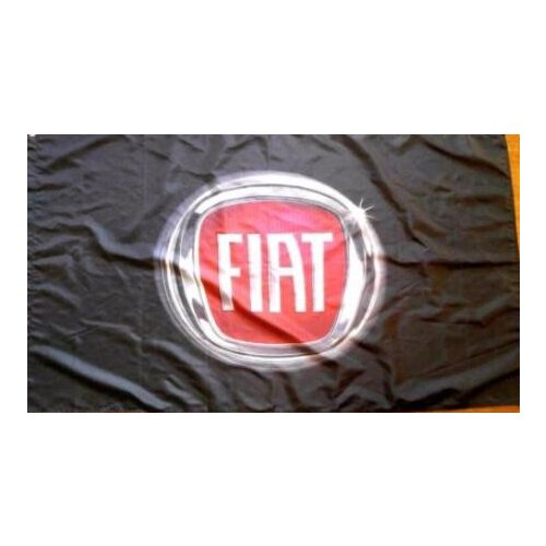 New Flag for FIAT Car Racng Banner Flags 90cm x 150cm 3ft x 5ft Black