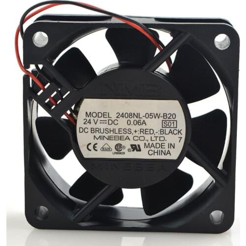 New Original 6020 2408NL-05W-B20 6cm 24V 0.06A Double Ball Inverter Fan