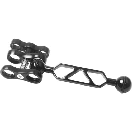 Durable Aluminum Alloy Scuba Diving Light Torch 6" Dual Ball Joint Arm Clamp Mount for Underwater Photography Camera
