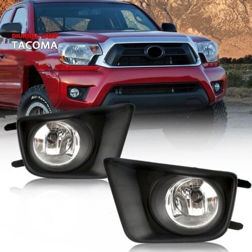 Car Front Bumper Fog Lights Lamps with Switch LH+RH for Toyota Tacoma Pickup 2012-2015