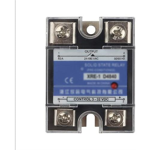 Stable Performance Relay Contactless Mute DC Control AC SSR Single Phase Solid State Relay for 3D Printer Accessories