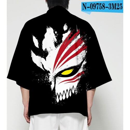 BLEACH 3D Printing Japanese Kimono Haori Yukata Cosplay Women/Mens Fashion Summer Casual Cool Short Sleeve boy/girls Cardigan