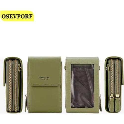 Women Touch Screen Phone Bag Small Touchable Crossbody Cellphone Purse Credit Card Holder Wristband Long Wallet Shoulder Handbag