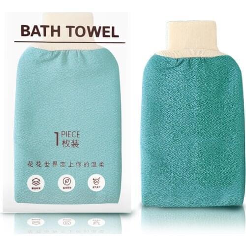 1PC Bath Towel Thicken Rubbing Mud Bath Cloth Rub Back Gloves Home Rub Back Bath Wipe Bath Glove