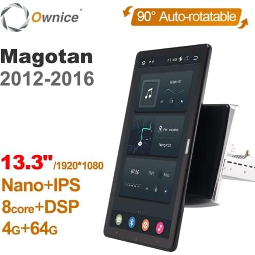 13.3 Inch 1920*1080 Ownice Android 10.0 for VW Magotan 2012 - 2016 Car Radio Multimedia GPS Player head Unit Auto Rotatable