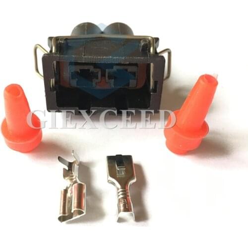 2 Sets 2 Pin 357 951 772 Automotive Connector Sound Horn Female Plug For VW