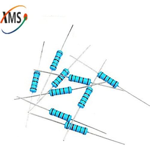 20pcs 1W Metal film resistor 1% 1R ~ 1M 2R 10R 22R 47R 100R 330R 1K 4.7K 10K 22K 47K 100K 330K 470K 1 2 10 22 47 100 330 ohm