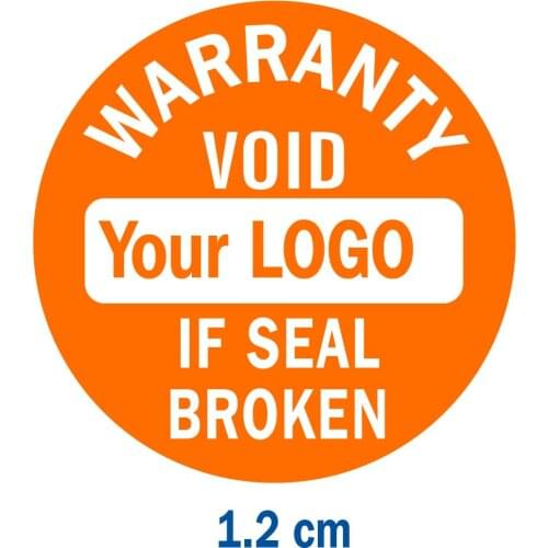 20000pcs/lot 1.2cm diameter, custom order warranty void sticker seals for tamper evident, Item No. CU105