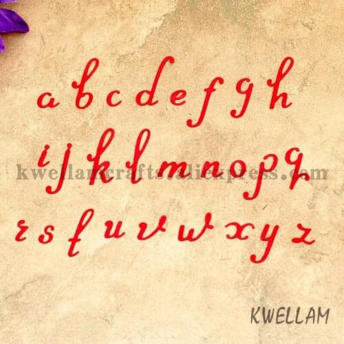 26pcs Art Lowercase English Alphabet Metal Die cutting Dies For DIY Scrapbooking Photo Album Decorative Embossing Folder 7011422