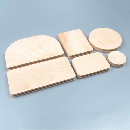 6pcs/set leather craft zipper installation assistant hand tool solid wood material