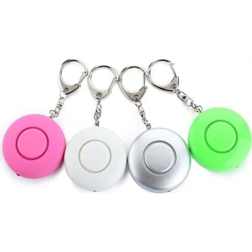 Large Decibel Round Personal Alarm 130db LED Flashlight Self Defense for elderly, night walkers, handicapped people SOS