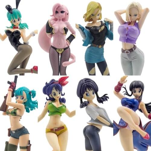 Dragon Ball Anime Bulma Android 18 Ranchi Chichi PVC Action Figure Collection Model Toy Doll Adult Decoration Kids Gift