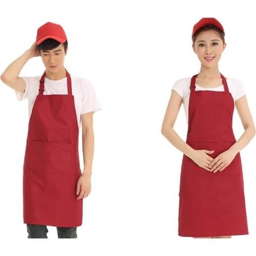 Apron custom logo mark name printing adult jacket restaurant kitchen cotton apron advertising overalls